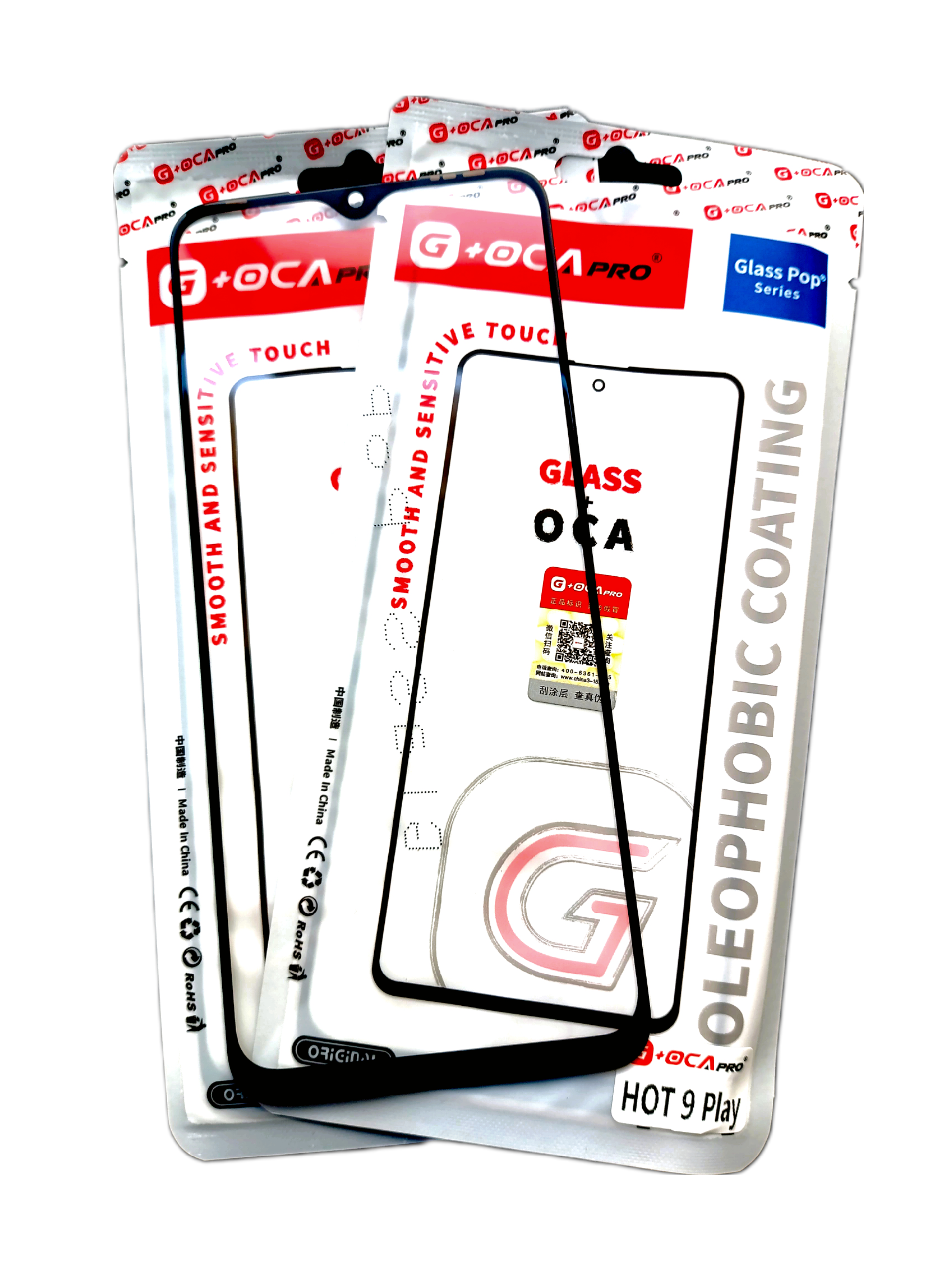 گلس تعمیراتی اینفینیکس INFINIX HOT 9 PLAY اورجینال با OCA