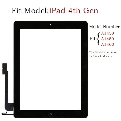 تاچ گلس آیپد APPLE IPAD 4 اورجینال باب دکمه هوم