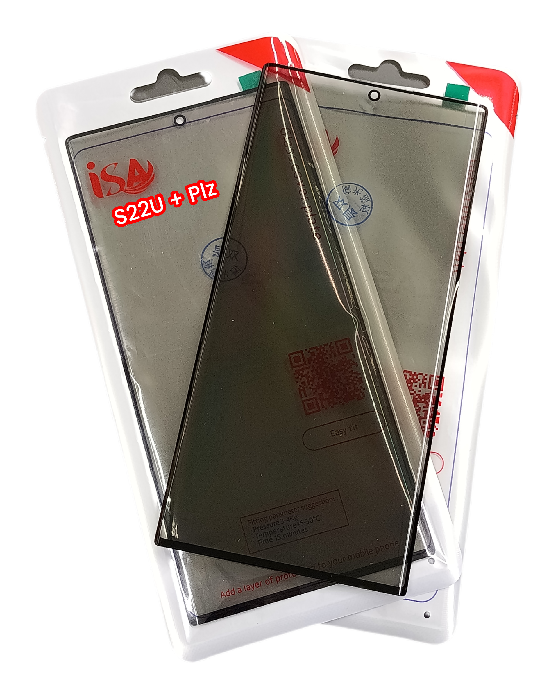 گلس تعمیراتی سامسونگ SAMSUNG GALAXY S22 ULTRA با OCA با پلاریزه